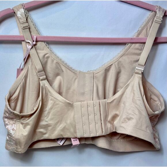 Body by Victoria Lace Mastectomy Bra Purest Pink Lace Overlay XL - Picture 7 of 16